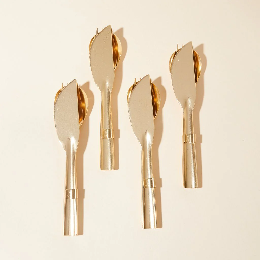 Brass Flatware Set of 4 - Image 2