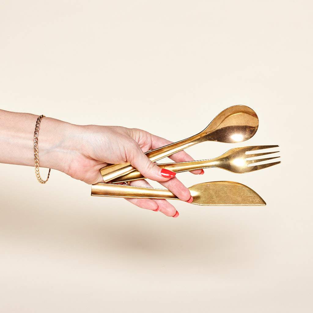 Brass Flatware Set of 4 - Image 3